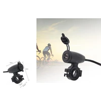 auto charger useful black shell sturdy motorcycle phone 2usb charger for bicycle car charger charger