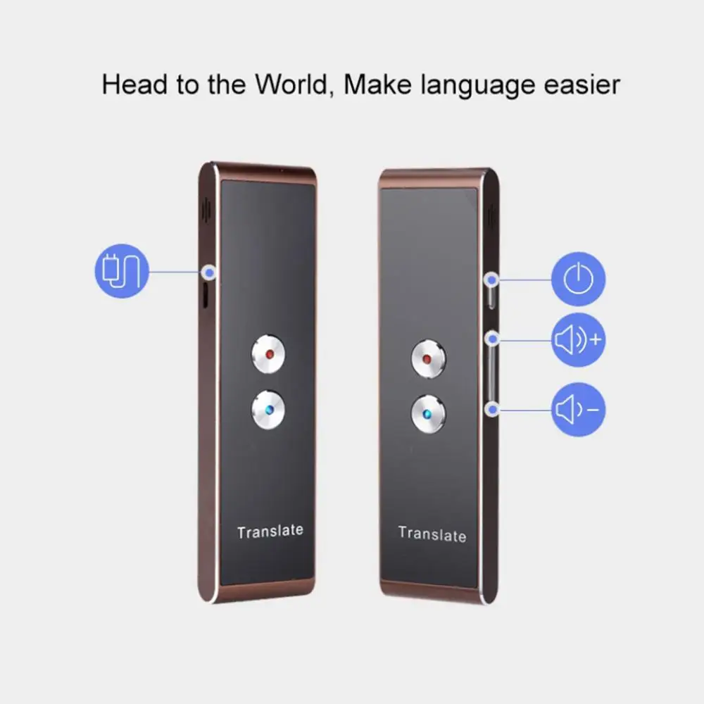 

Portable T8 Smart Voice Speech Translator Two-Way Real Time 30 Multi-Language Translation For Learning Travelling Business Meet