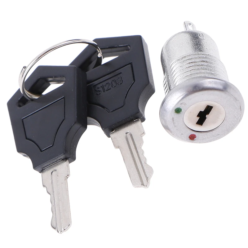 

10.5mm Electronic Zinc Alloy Key Switch ON OFF Lock Switch Phone Lock Security Power Switch S1203 2PIN 2 Keys Ac 220V/380V