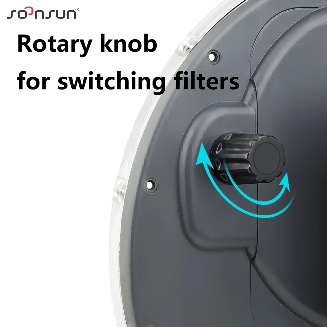 SOONSUN 45 м фильтр для дайвинга переключаемый купольный порт водонепроницаемый