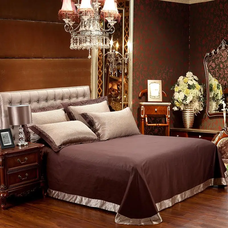 4/6 шт. Роскошный шелк жаккард хлопок модный классический Комплект постельного