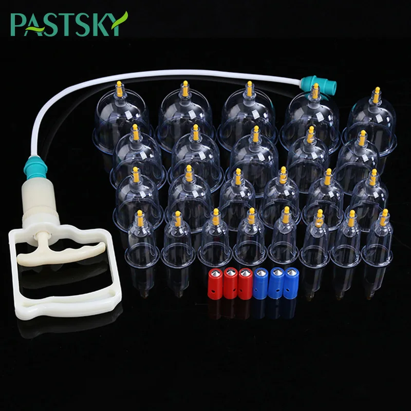 

13/24 шт./компл. массажные банки китайская терапия вакуумные банки для вакуумного массажа-присоски в комплекте с трубчатыми инструментами для...