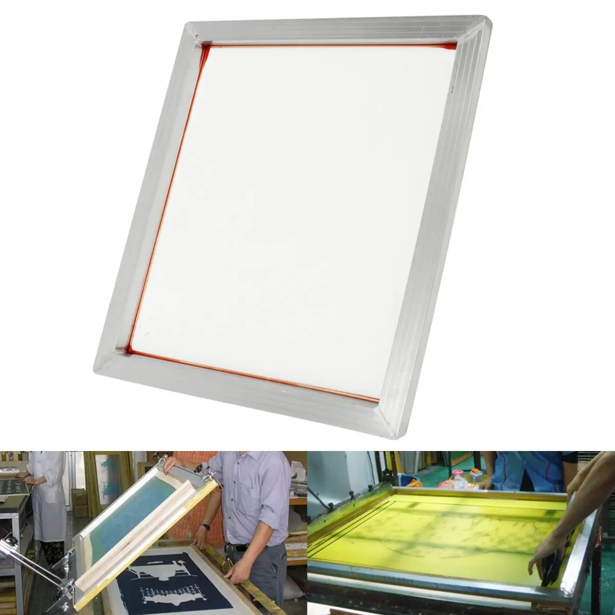 

1Pack 50X60cm Aluminum Silk Screen Printing Press Screen Frame 160 Mesh Count for High-precision Printed Circuit Boards