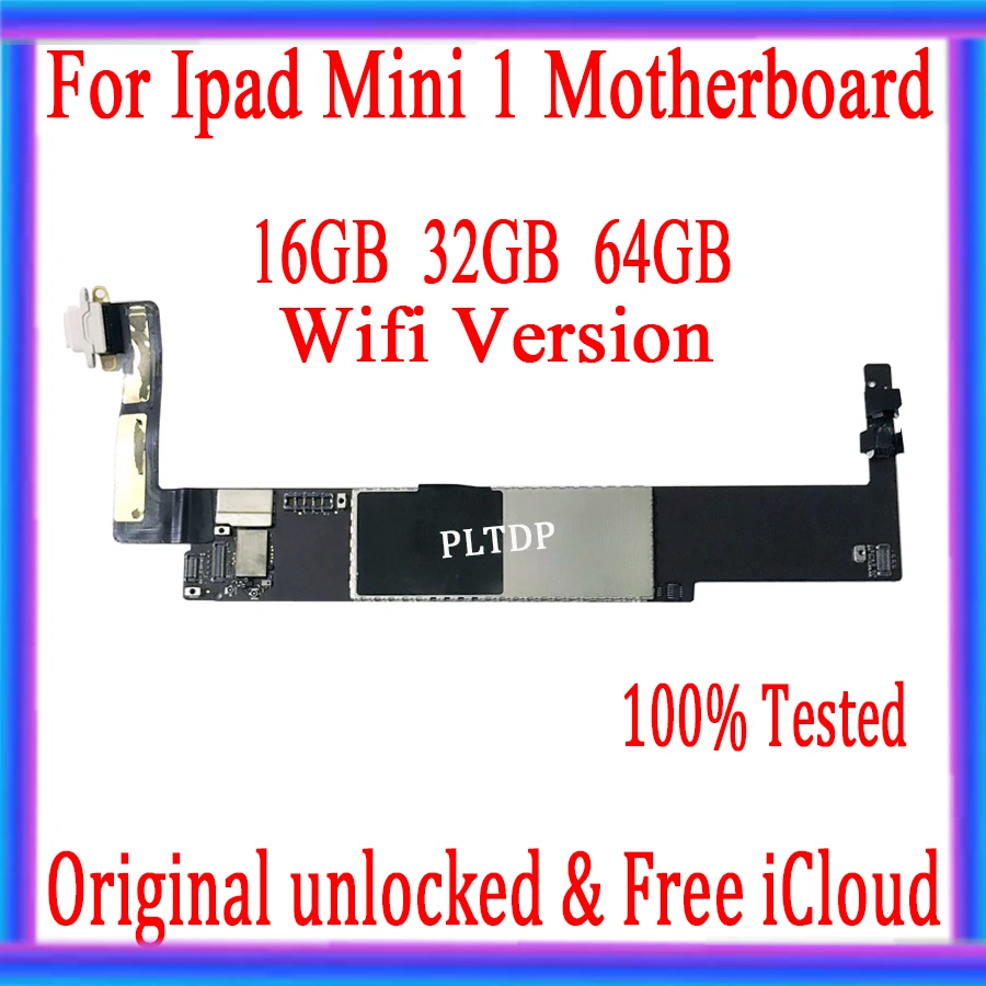 Бесплатный iCloud разблокированный для iPad mini 1 Материнская плата WIFI / Wifi + 3G версия