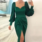 Элегантное женское шифоновое платье с разрезом сбоку, модель 2021