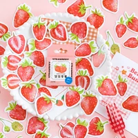 45pcs yoyo strawberry boxed stickers cute fruit bullet journaling accessories stickers aesthetic diy sealing stickers stationery