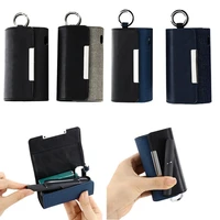 leather case high end stitching portable hook cases storage bag full protective carrying cover for iqos 3 0