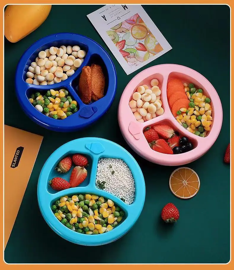 

New Children's Tableware Easily Attract Kids' Attention Increase Eat Hot Water Insulation Designed For Children Plates For Food