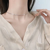 brand new silver plated shiny clavicle chain necklace delicate jewelry wedding party birthday gifts fashion jewelry for women
