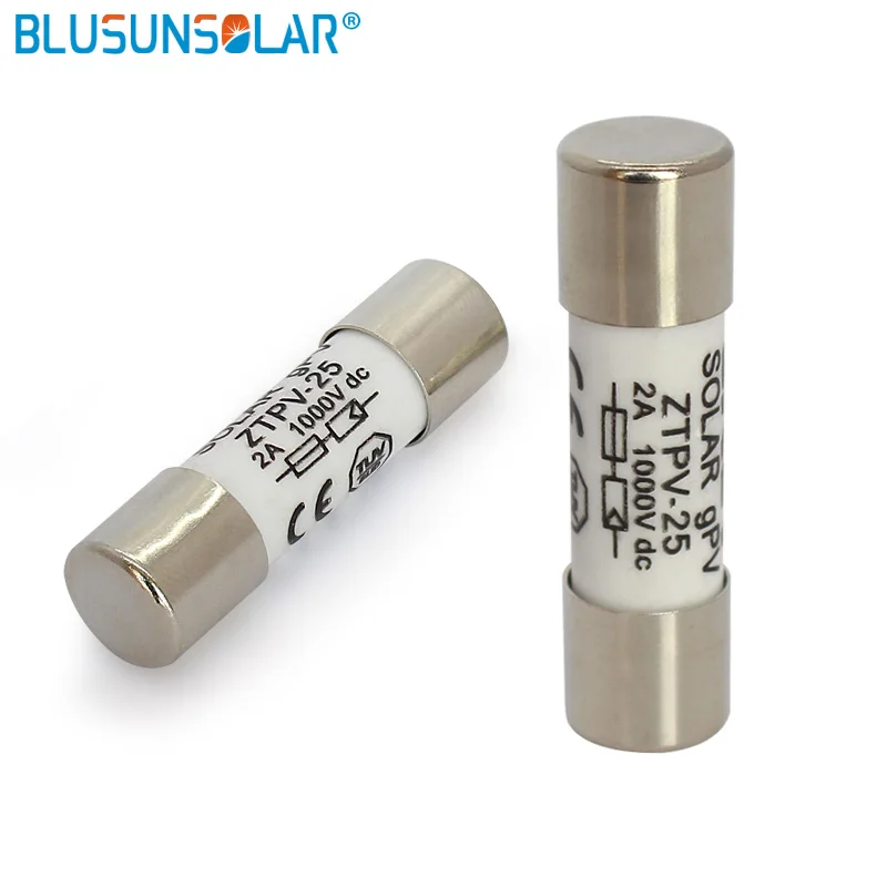 Free shipping 1 piece 1000V 10*38MM 2A 6A 8A 10A 12A 15A 20A-30A DC PV Solar Fuse Metal Alloys for Solar Power System Protection