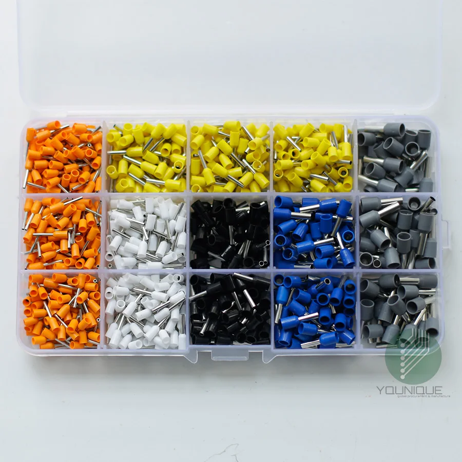 1000 шт. обжимной наконечник провода наконечников комплект электрооборудования
