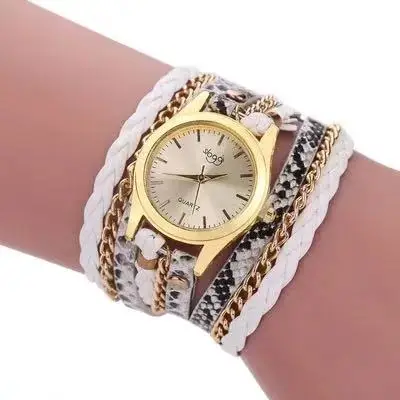 Foloy женские часы Популярные кварцевые роскошные модные часы браслет Наручные часы с драгоценными камнями Повседневный браслет женские часы - Цвет: Белый