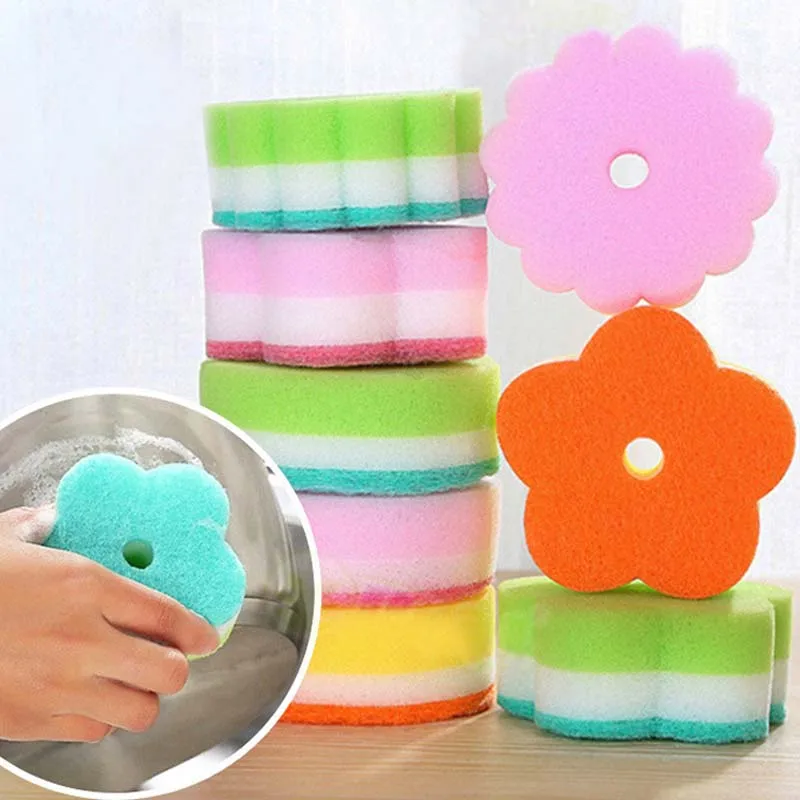 

Kitchen Cleaning Pattern Thickened Sponge Scouring Pad Multifunctional Decontamination Sponge Household Cleaning Tool