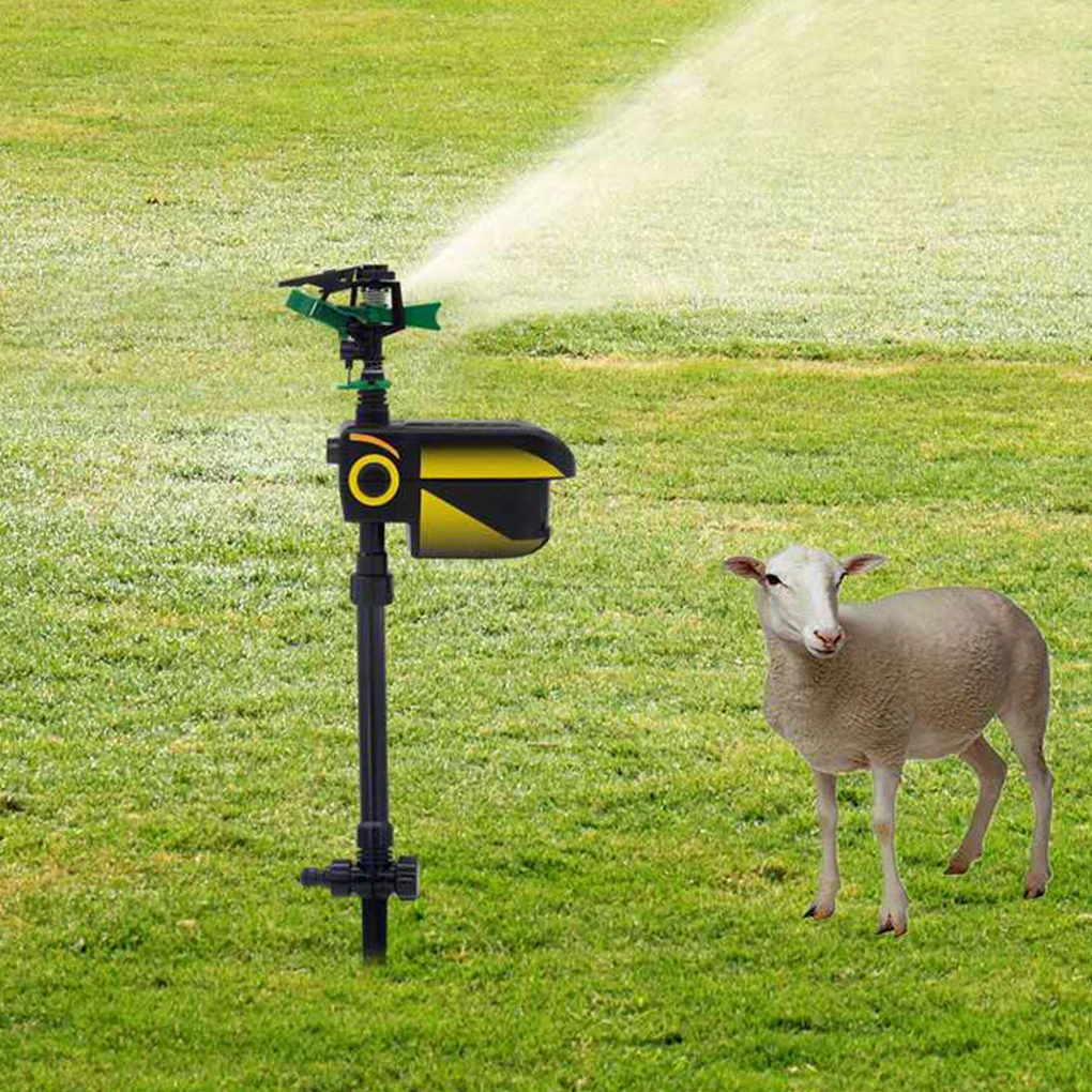 

Garden Solar Powered Automatic Water Spray Sprinkler Animal Repeller Powerful Eco-Friendly Automatic Spray Garden Pest Control