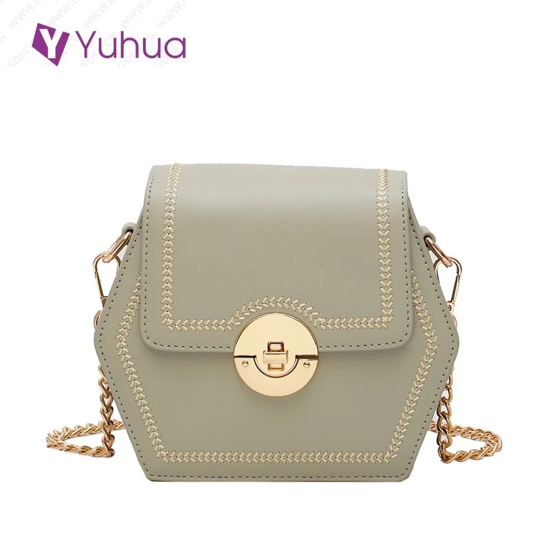 Новинка 2020 повседневная сумка мессенджер с ромбовидной цепочкой простая женская