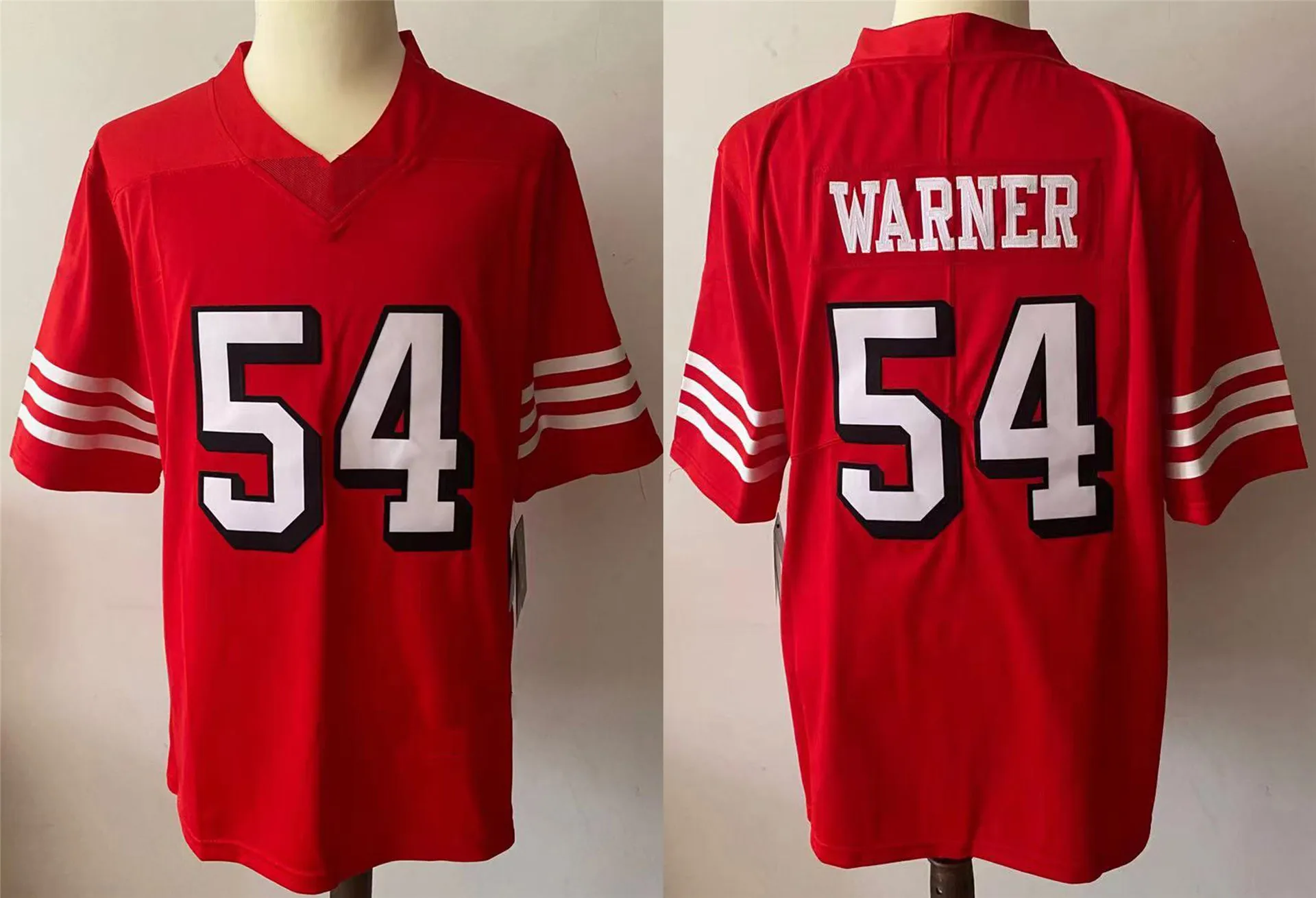 

Embroidery American Football Jersey 54# Warner Fans Wear Men Women Kid Youth San Francisco 49ers Rugby Jersey Shirt