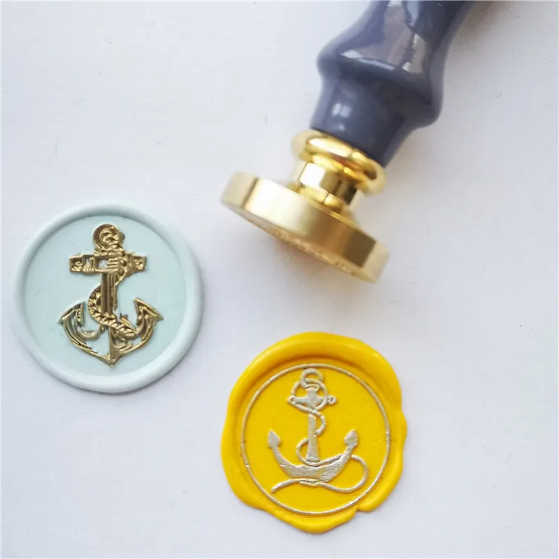

Vintage creative nautical anchor design wax seal seal DIY wax seal scrapbook wedding invitation sealing wax stamps retro anchor
