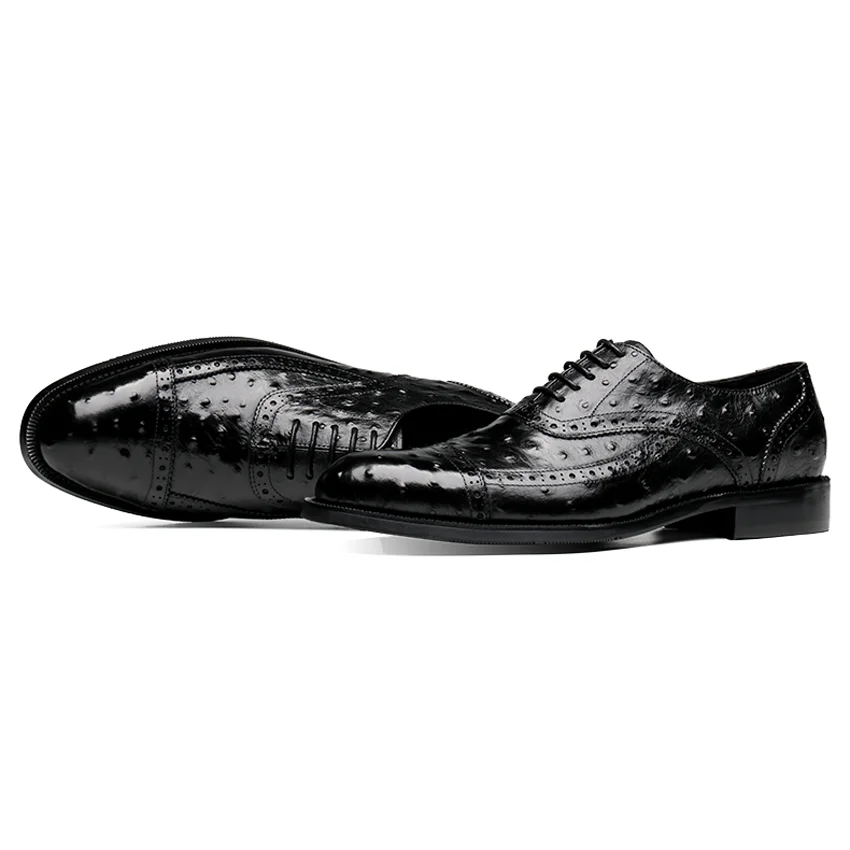Роскошные Дизайнерские мужские свадебные оксфорды из натуральной кожи с круглым