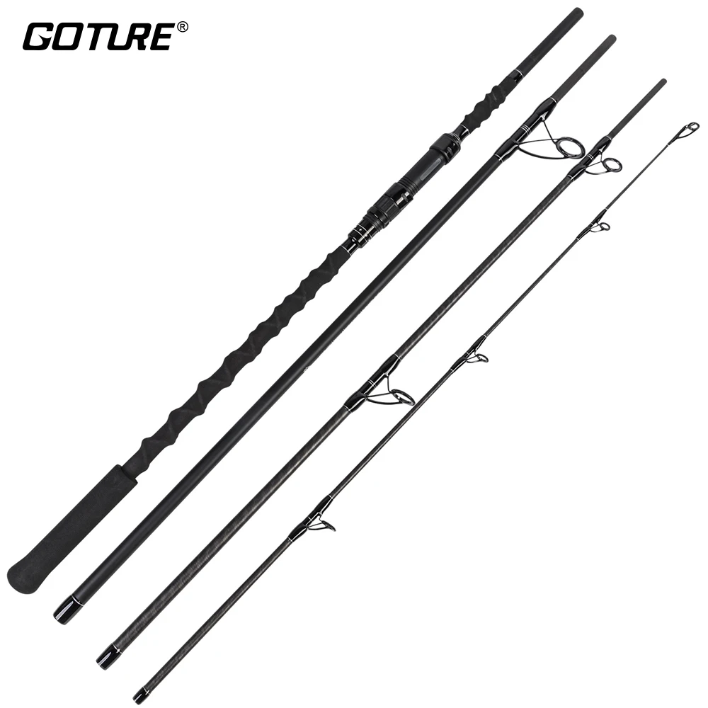 Goture 4-pieces Bravel Saltwater Surf Spinning Rod Sea Long Casting Fishing Rod 2.7m 3.0m 3.3m 3.6m M MH Power Fast Action