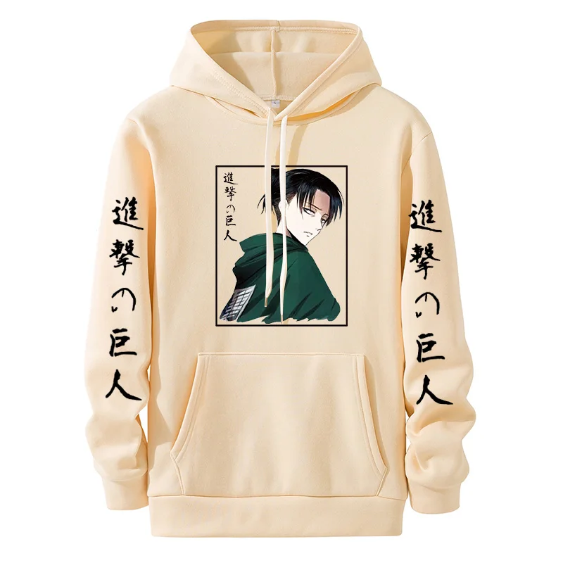 

Anime Attack on Titan Hoodies Hip Hop Cotton Pullovers Tops Loose Long Sleeves Autumn Man Women Cloth Unisex