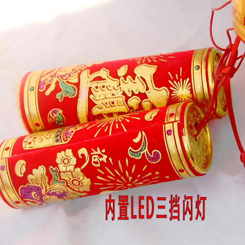 Имитация электронных фейерверков с звонком китайский новогодний открывающийся