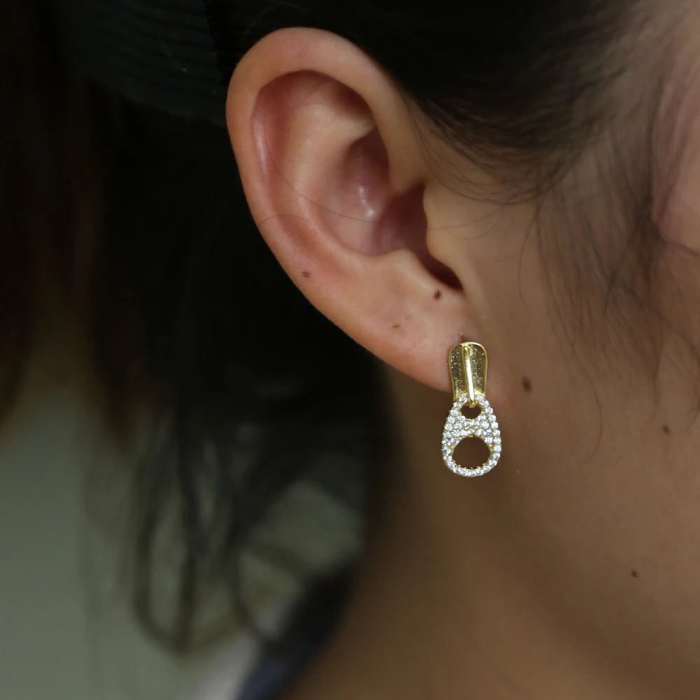 Новый персонализированное милое в форме молнии серьги клипс серебро 925 ювелирные