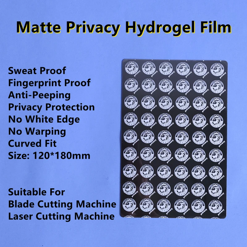 Pel&iacute;cula de hidrogel de privacidad mate para m&aacute;quina cortadora de cuchillas, Protector de pantalla antideslumbrante para todos los tel&eacute;fonos m&oacute;viles, protecci&oacute;n a prueba de Peep-Proof, 50 Uds.-0