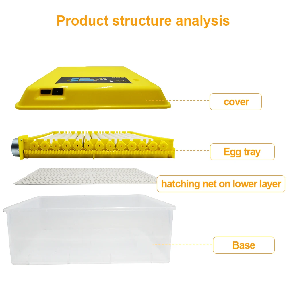 

Automatic 156 Egg Mini Incubator 13 Tube Roller Tray High Hatching Equipment Automatic Temperature Control Device