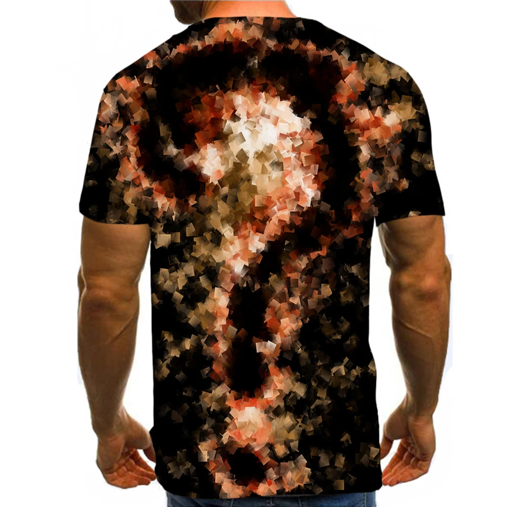 

UNEY Graphic Shirt Square question mark Print US Size T Shirt Unisex Top Casual Novelty clothing