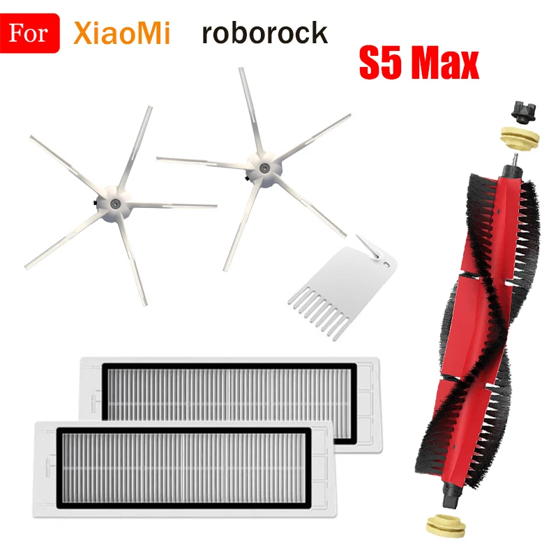 For XiaoMi Roborock S5 Max S50 S51 S55 S6 S60 S6 Pure S5Max Vacuum Accessories Mop Cloth HEPA Filter Main Brush Side Brush Parts