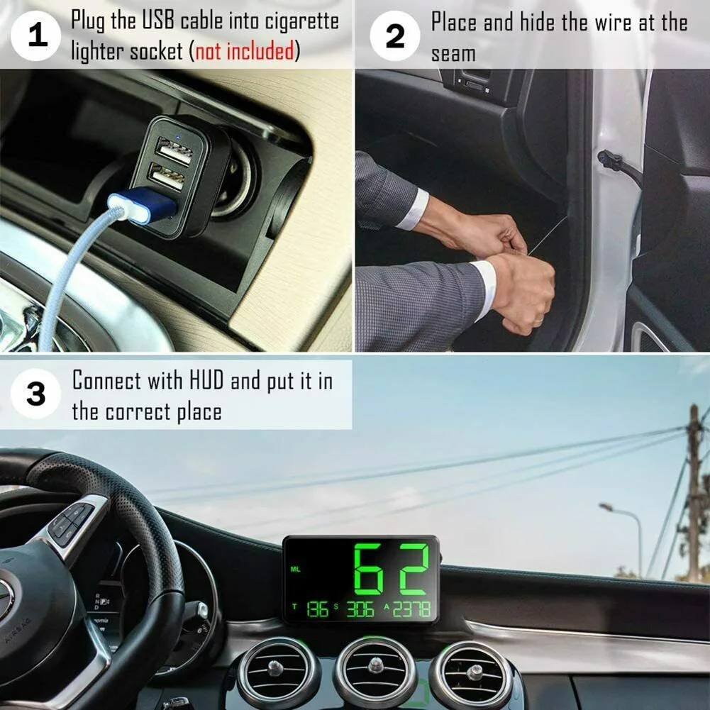 

5.9inch Universal Auto Digital Car GPS Speedometer Speed Display Speed Odometer Mileage Odometer Hud Display For Bike Motorcycle