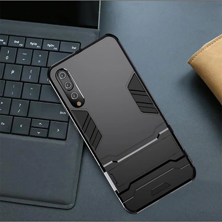 Защитный противоударный чехол для huawei P8 P9 Plus P10 P30 Pro P20 Lite Y5 Y6 Y7 Prime Y9 силиконовый чехол для задней панели телефона - Цвет: Black