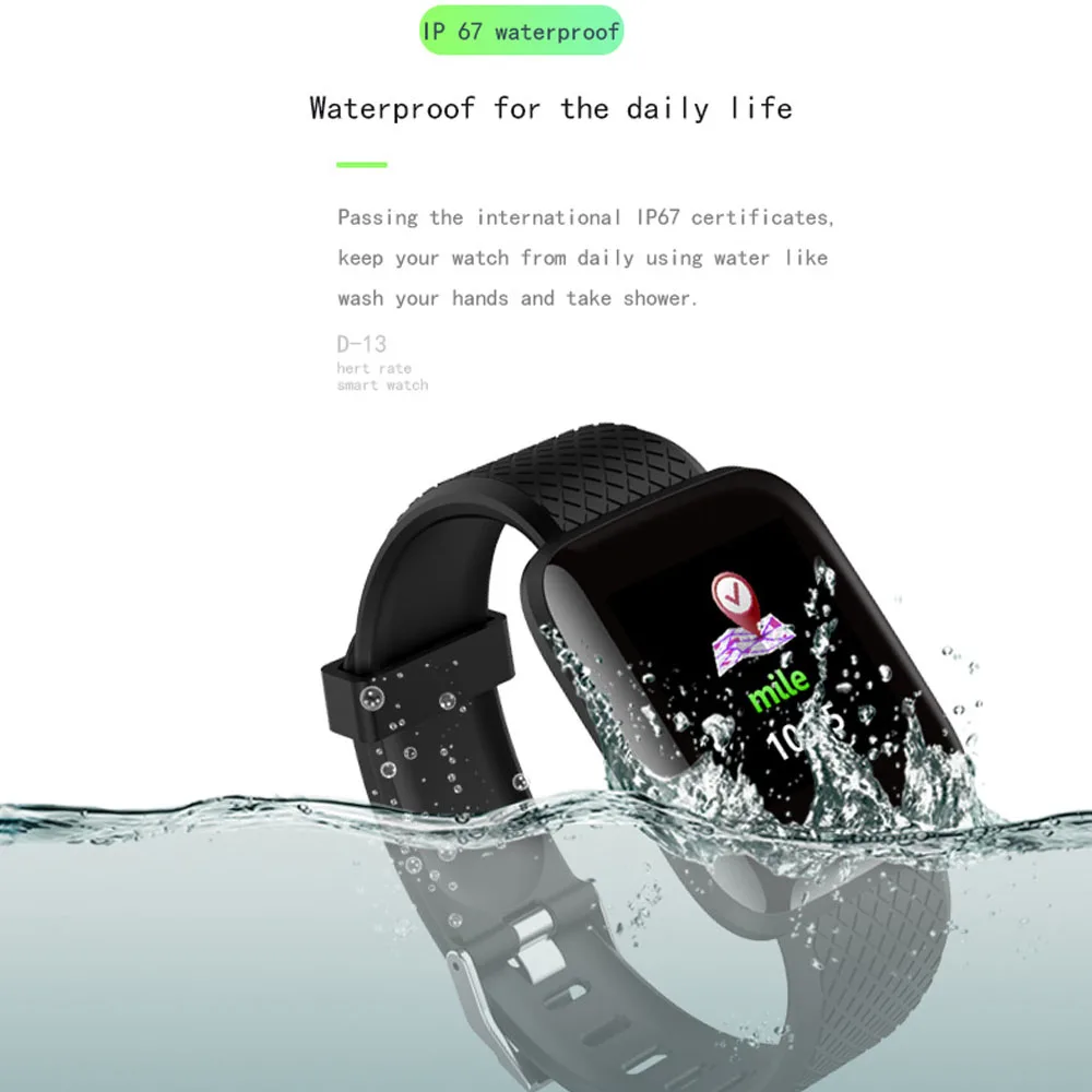 Смарт часы мужские IP67 Водонепроницаемый Монитор Сердечного Ритма женские для