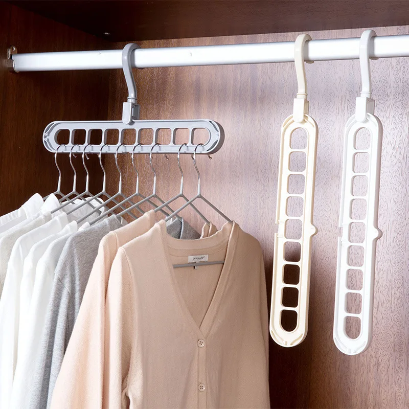 

Nine Hole Hanger Multi Function Folding Hanger For Family Bedroom