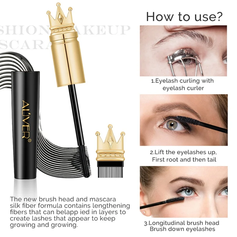 

4D Black Thick Silk Fiber Lash Mascara Waterproof Mascara For Eyelash Extension Lengthening Eye Lashes Cosmetics
