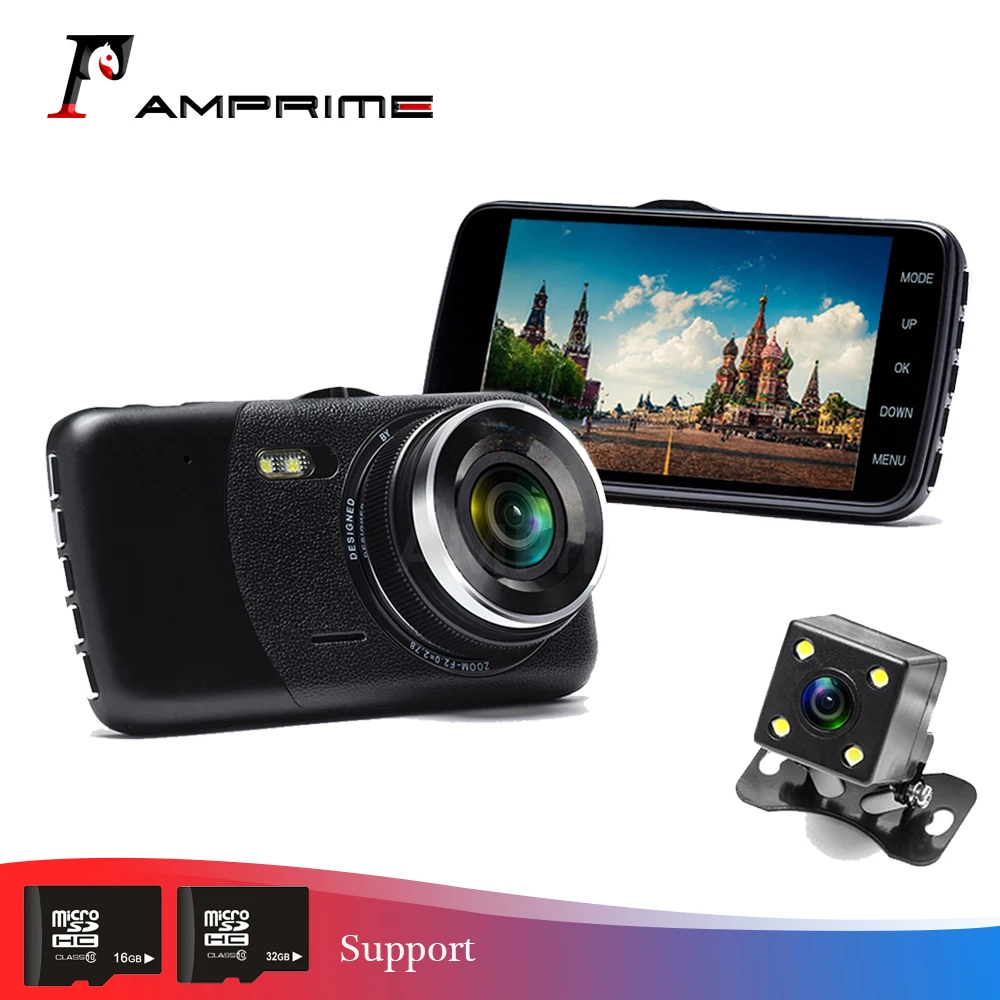 AMPrime " IPS экран Автомобильный видеорегистратор камера Full HD 1080P рекордер авто видео регистратор 170 градусов видеорегистратор ночное видение g-сенсор DVR