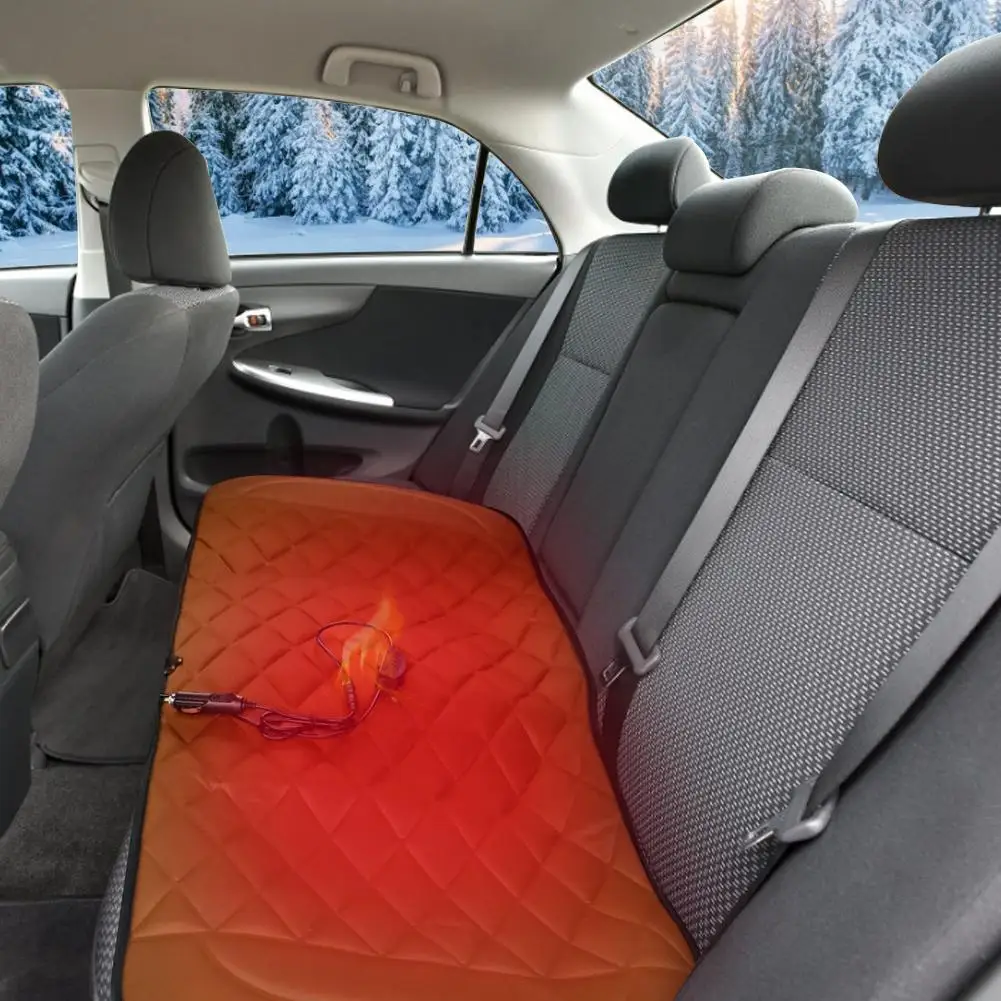 

Car Rear Seat Heated Cushion 12V Instant Heating-up Seat Cover Warmer For Winter