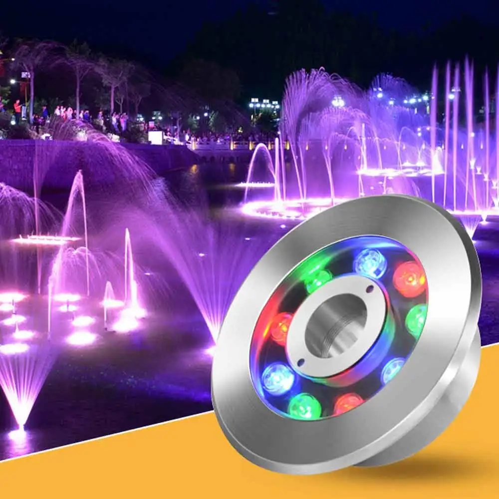 

LED Fountain Light 6W 9W 12W 18W IP68 LED Pool Light AC/DC12-24V Underwater RGB Submersible Lamp Garden Swimming Pond Decor