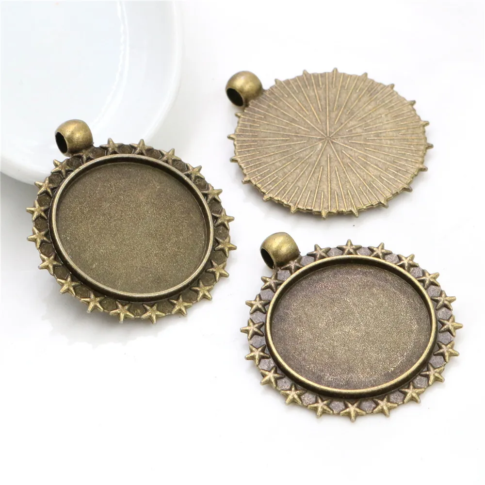 Новая мода 5 шт 25 мм Внутренний размер 3 вида цветов звезды стиль кабошон основа