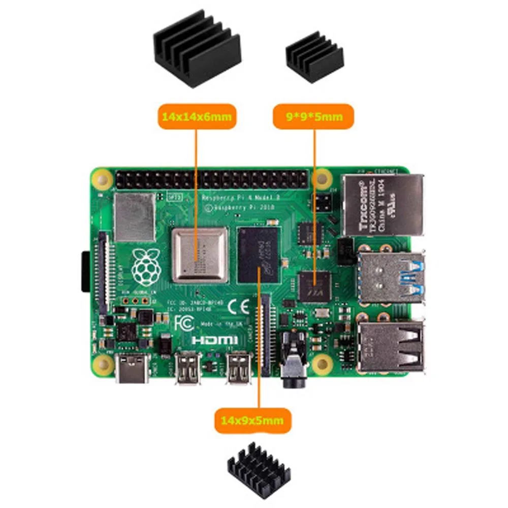Акриловый чехол Raspberry PI 4 Модель B с вентилятором охлаждения карта SD 32 ГБ мощность 5