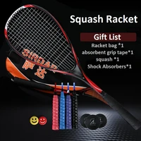 squash racket full carbon fiber ultra light starter suit professional training full set of accessories men women with bag 40