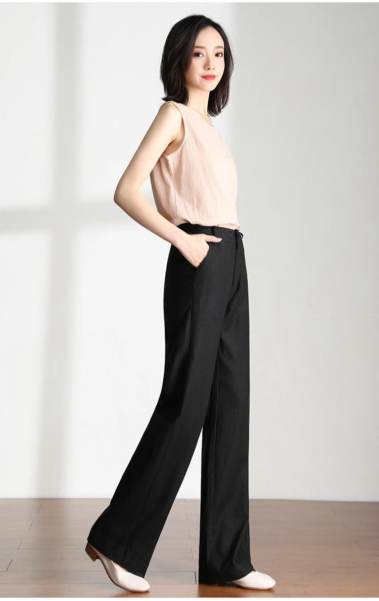 Женские хлопковые брюки стрейч повседневные офисные размера плюс с высокой