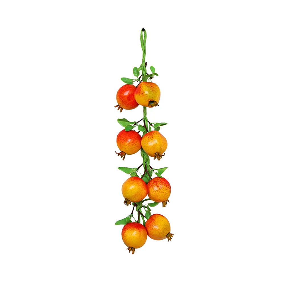 pomegranate 1 струна, имитация искусственных яблок, бананов, персиков, фруктов, имитация лимона для свадьбы, кухни, домашнего декора, реквизит - Цвет: pomegranate