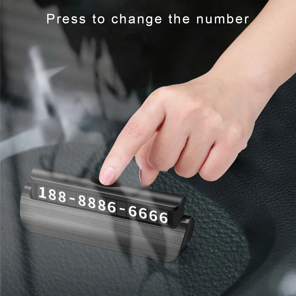 

Stylish Car Temporary Stop Magnetic Luminous Phone Number Display Parking Plate car styling for car accessories