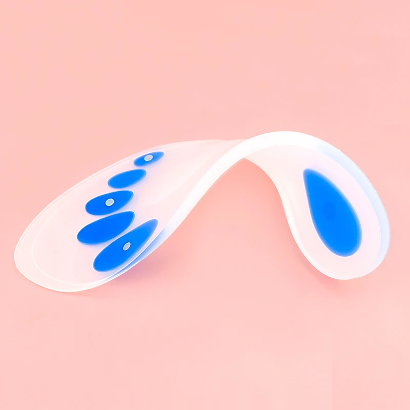 Силиконовая невидимая приподнятая стелька поддерживающая успокаивающее