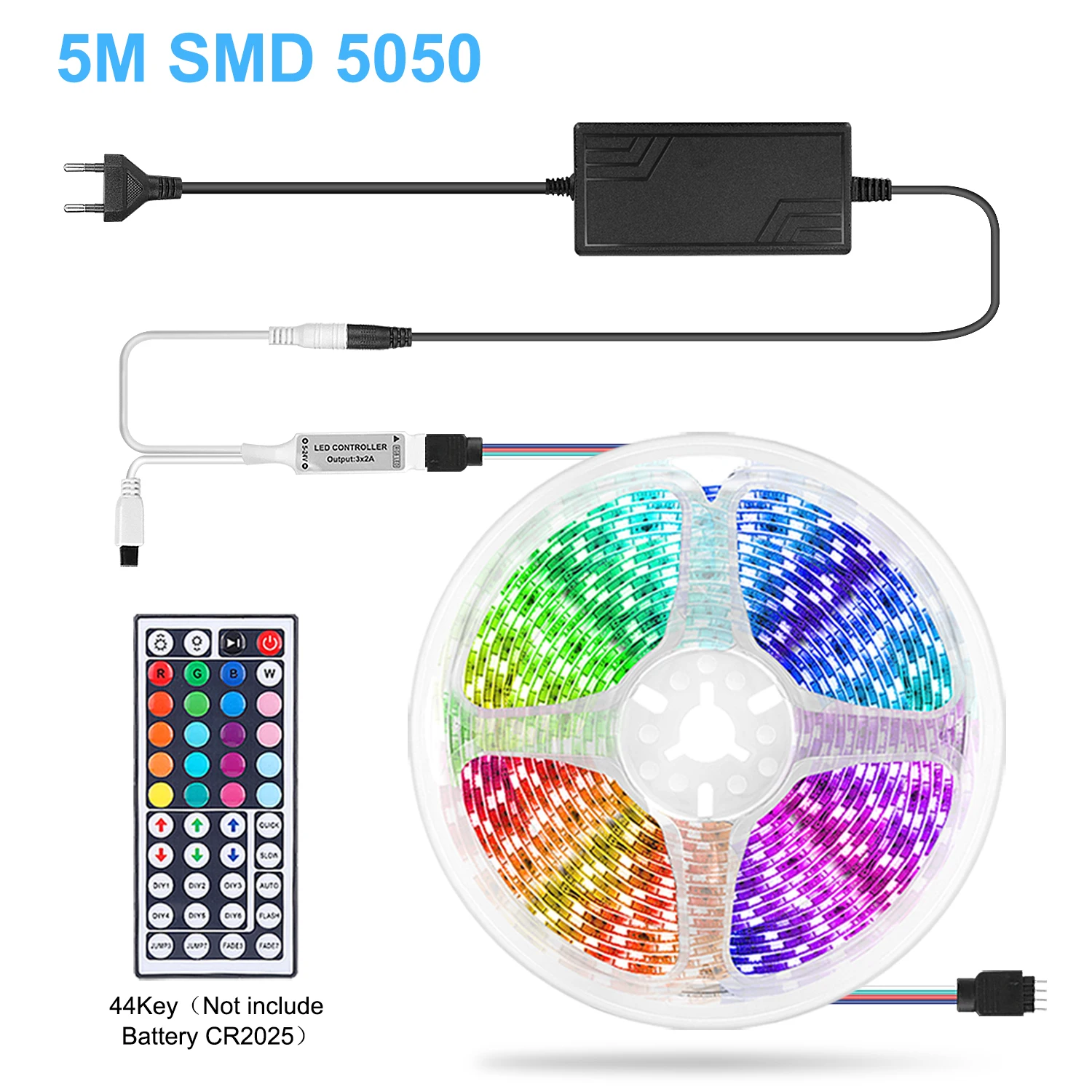 

RGB Светодиодная лента Гибкая СВЕТОДИОДНАЯ лента SMD 5050 Диодная лента Водонепроницаемая DC12V 5 м 300 светодиодов Светодиодная лента 12 В для украш...