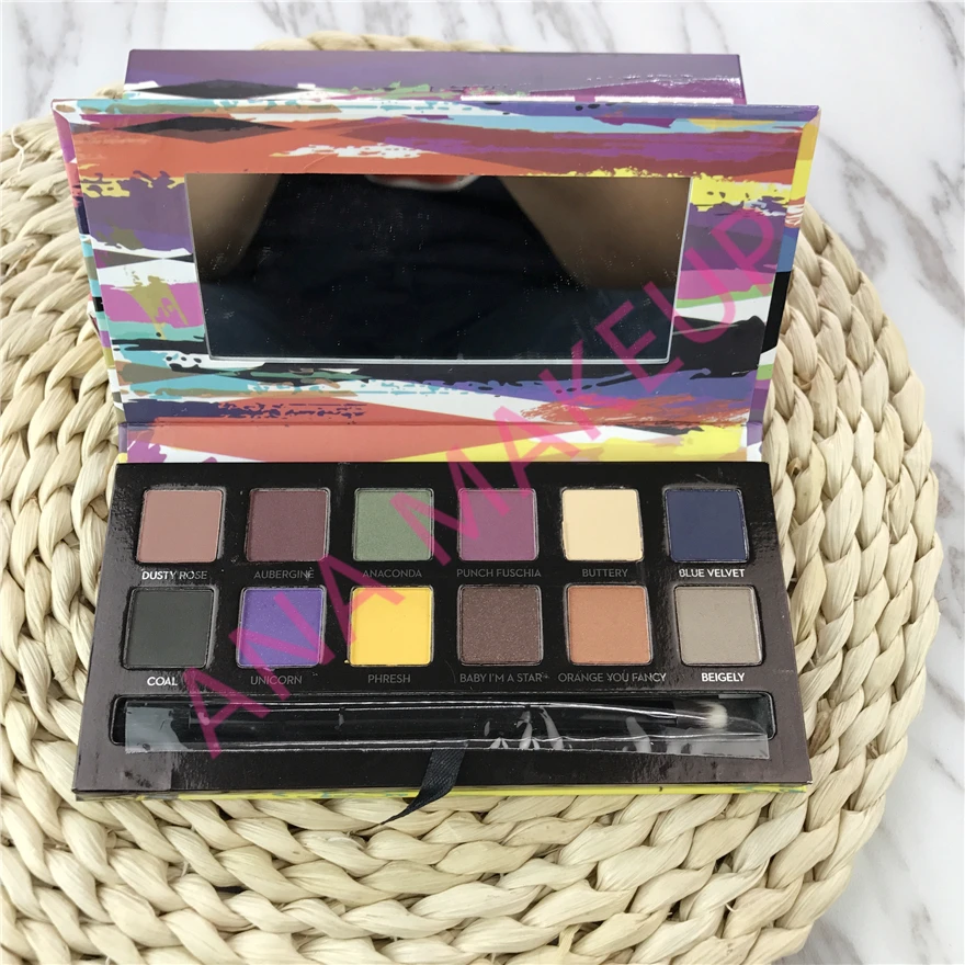 12 Color Artist Palette Eyeshadow Glitter Shimmer Matte Renaissance Eye Shadow with brush 1pcs ePacket |