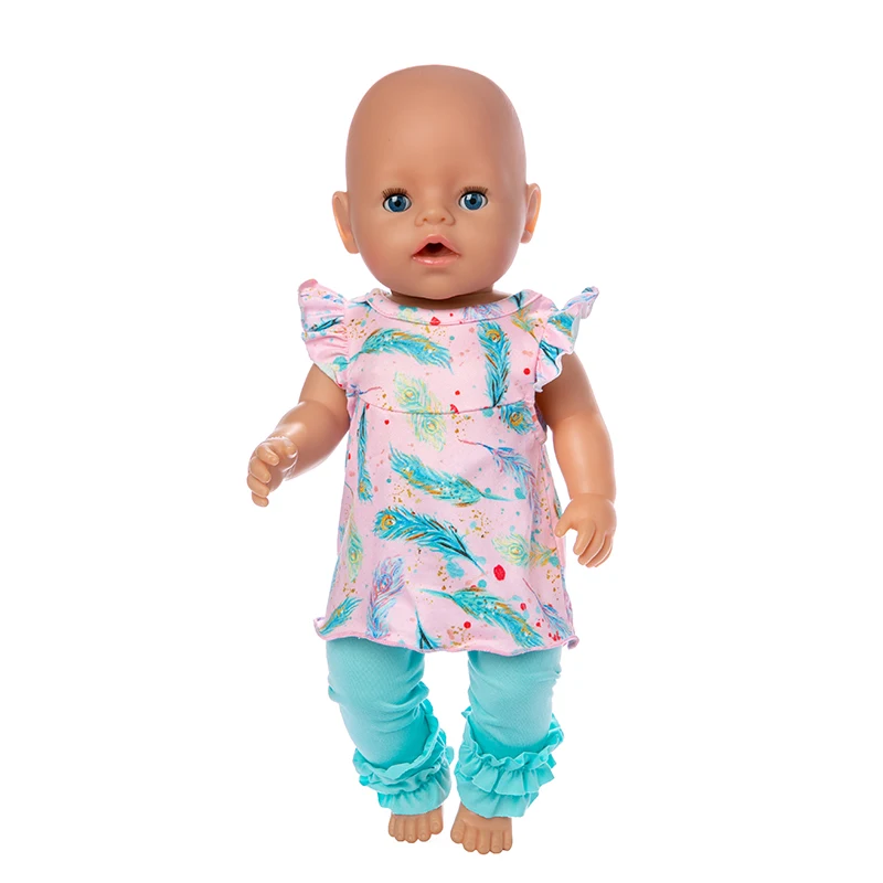 

Born New Baby Fit 18 inch 43cm Doll Clothes Accessories Rose Red Pajama Cactus Peach Suit For Baby Birthday Gift
