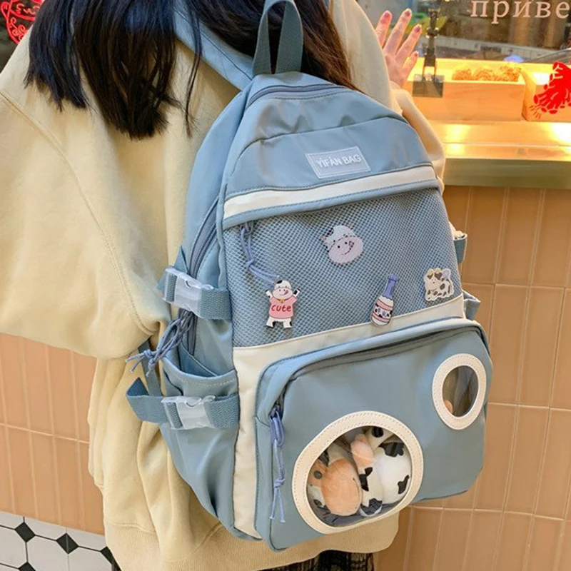 

ins Fashion Backpack Nylon Women Backpack Harajuku Shoulder Bag New School Bag For Teenager Girls School Backapck Mochilas 50