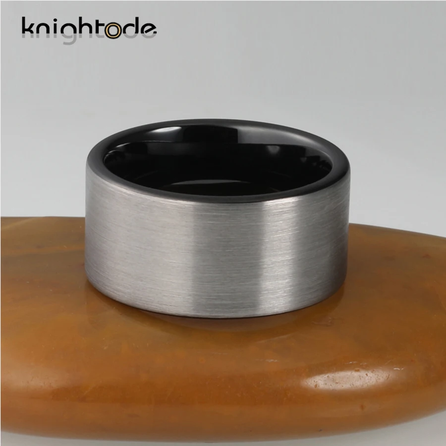 12 мм Большой Ширина Черный карбид вольфрама для мужчин большой палец кольцо